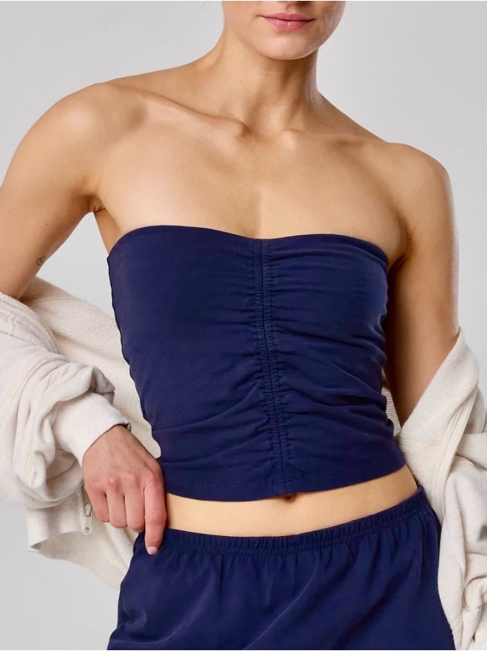 OFFLINE By Aerie Blue
OG Cotton Ruched Tube Top, Large, BNWT